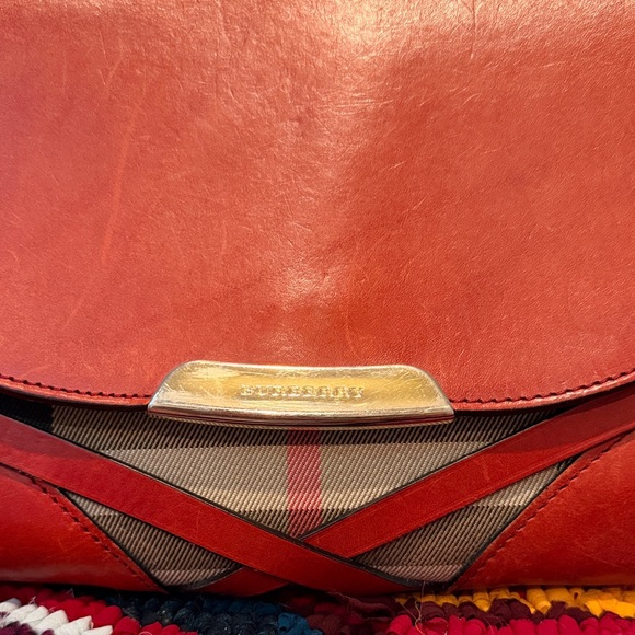 Burberry Orange Leather Crossbody Bag - Picture 2 of 7